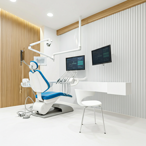 Modern high-tech dental clinic interior